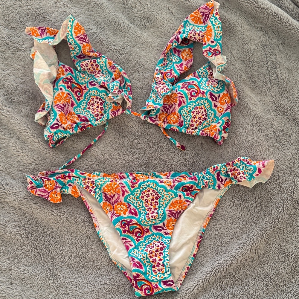 ONDA DE MAR Colorful Patterned Bikini Set